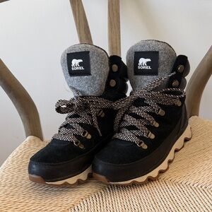 Sorel Black and Gray Winter Boots